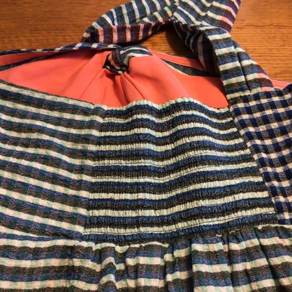 Maeve/Anthro one shoulder dress with asymmetrical frayed hem. EUC. - Picture 4 of 4